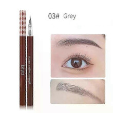 (Grey) Gaibosi Biya Liquid Eyebrow Pen Altra Thin 0.01mm Waterproof Eyebrow Pencil Sweat-proof and Colorfast Easy To Draw Brown Eyebrow Grey