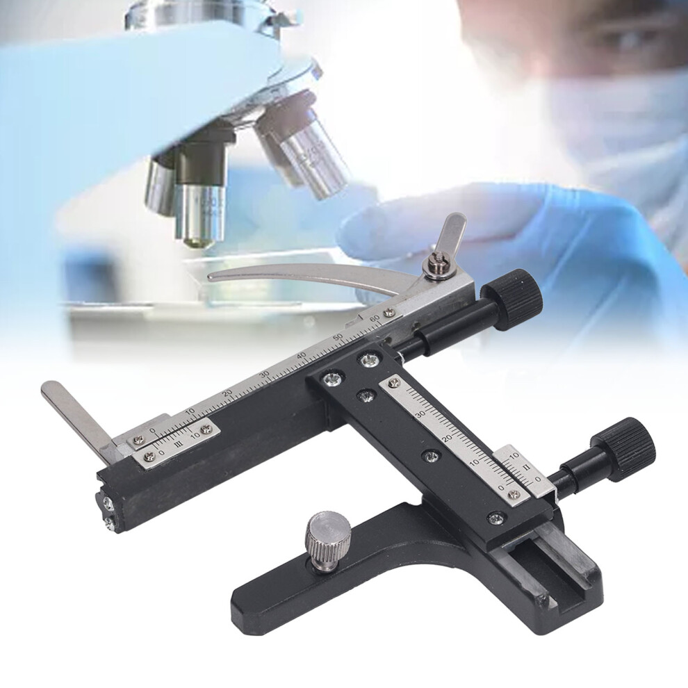 Aluminum Alloy Microscope Caliper Mechanical Stage With Moveable Ruler 5011370425183