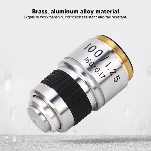 Objectif de microscope 100X RMS en laiton, alliage d'aluminium, remplacement professionnel 2