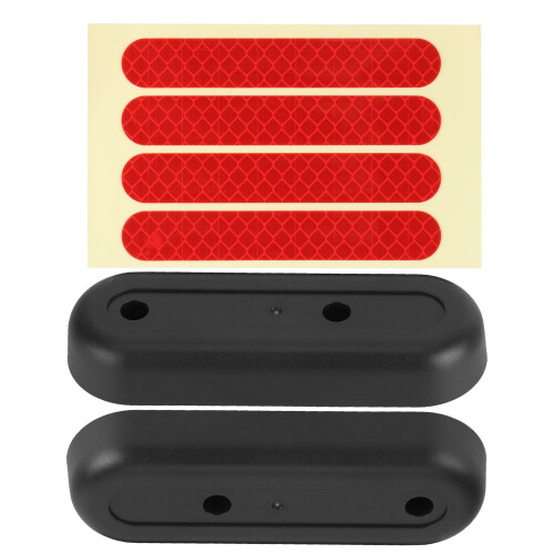 Scooter Wheel Hub Cap Electric Cover Protective Shells With Reflective Decals Strong And Durable Lightweight Compact Easy Install Replacement Accessor 2