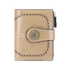 Leather Wallet For Women, Compact Size Lightweight Bifold Wallet With RFID Blocking Technology, Large Capacity Card Holder With Zippered Pocket And ID