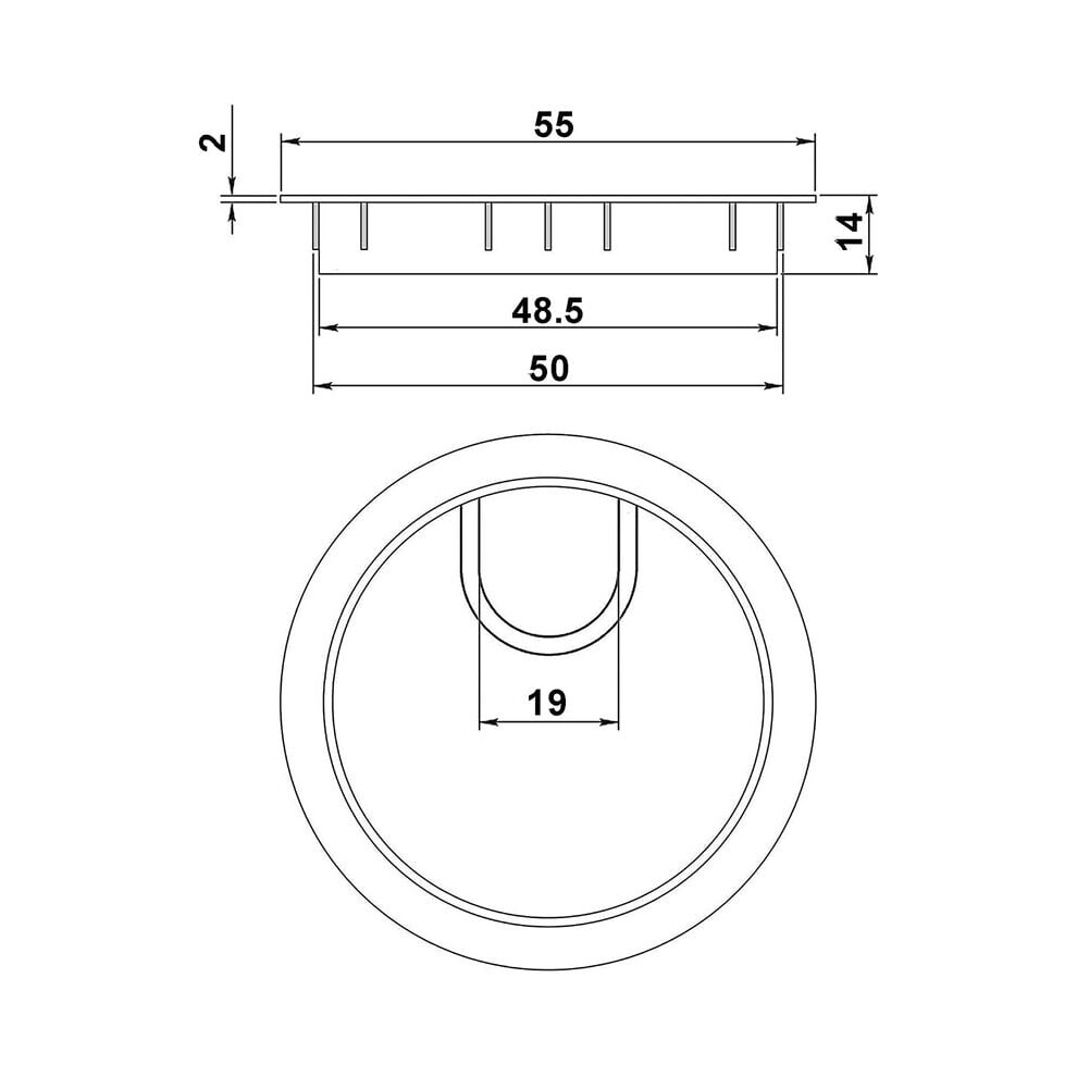 Cable Grommet For Desk, Zinc Alloy Desk Grommet Cable Management Round Wire Organizer With Hinged Cover, Desk Cord Hole Cover Wire Grommet For Office 9169997180858