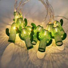Warm White Concave Bulbs For Outdoor Indoor Decorations, Tropical Themed String Lights Battery Operated With Creative Room Lighting