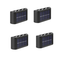 Lampada solare da parete per giardino e patio, applique solare con batteria ricaricabile e illuminazione delicata, illuminazione esterna resistente.