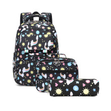 Zaino con astronauta in stile cartone animato per anime avventurose, tessuto impermeabile e spallacci regolabili, ideale per escursioni e campeggio.