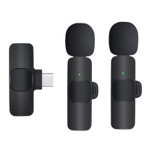 Micreafón Mini Lapel d'Android, Micreafón Lav Gan Sreang a Chealú Torainn le Glacadóir USB C, Teicneolaíocht Uathoibríoch Laghdaithe Torainn,