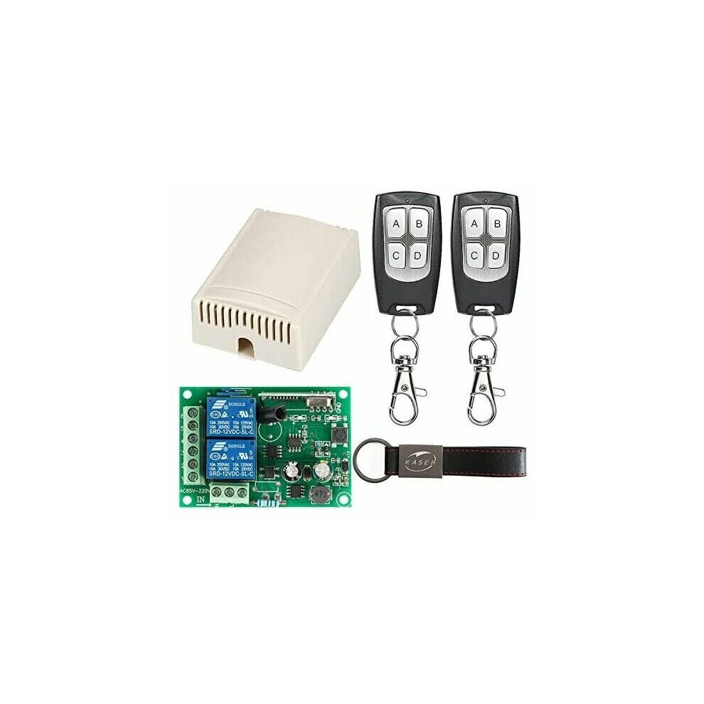 Channel Relay Module For Home Automation, Wireless Remote Control Switch With Ac 220V 2Ch 433Mhz Receiver, Remote Relay With 3 Modes Of Operation, 9128293835305