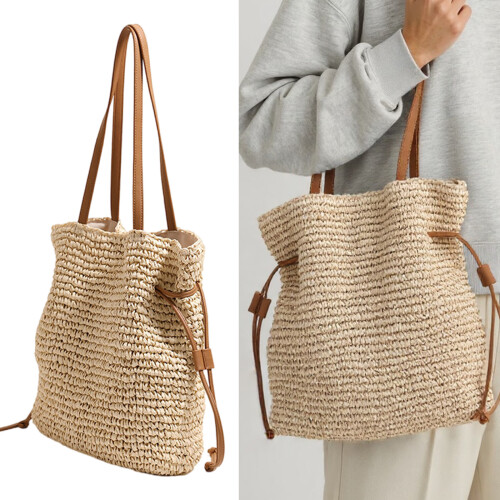 Modische, aus Baumwolle gewebte Tasche mit bequemem-Beige 2