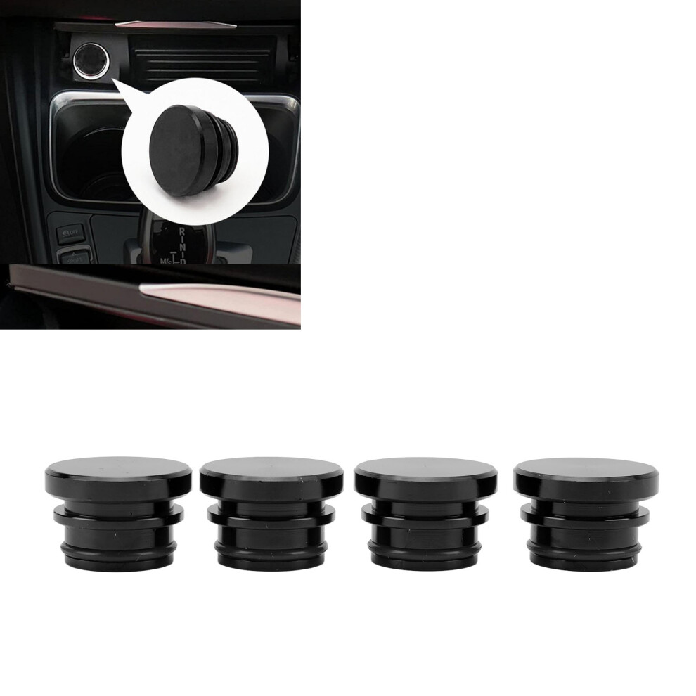 Aluminium Alloy 4Pcs Dust Cover For 12V Cigarette Lighter Power Outlet Sockets Black 6911378795976