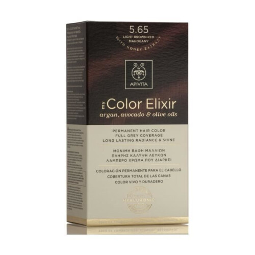 Apivita+My Color Elixir N5.65 Hellbraun Mahagoni 50 + 75 + 2x15 ml