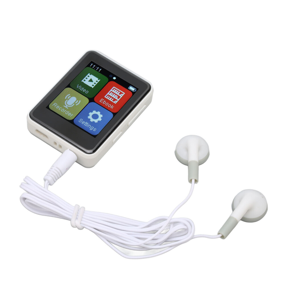 64Gb Mp3 Player With Tooth 5.0, 1.8" Touchscreen & Fm Radio Blue/White 6931370436912