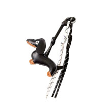Porte-clés pendentif de sac teckel marron-Boucle Oeuf Noir