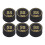 6pcs Black PU Pool Cue Tips 14mm Multi-Layer Billiard Replacement 3