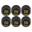 6pcs Black PU Pool Cue Tips 14mm Multi-Layer Billiard Replacement 11