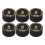 6pcs Black PU Pool Cue Tips 14mm Multi Layers Billiard Replacement 3