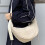 Sac en forme de croissant unisexe décontracté, avec-Beige 7