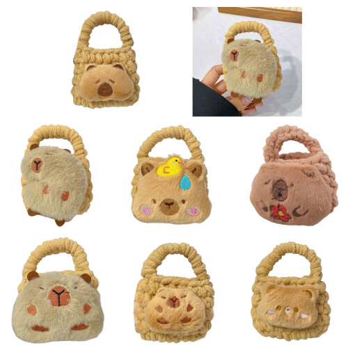 Fun Capybara Designs Sac à monnaie avec texture en-02style 2