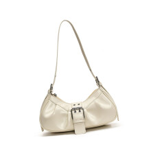 Sac à main plissé sous les bras pour femme, sac à main,-blanc