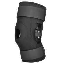 Ginocchiera regolabile con striscia di alluminio rinforzata, supporto per ginocchio a compressione regolabile per uomo e donna, tutore per ginocchio