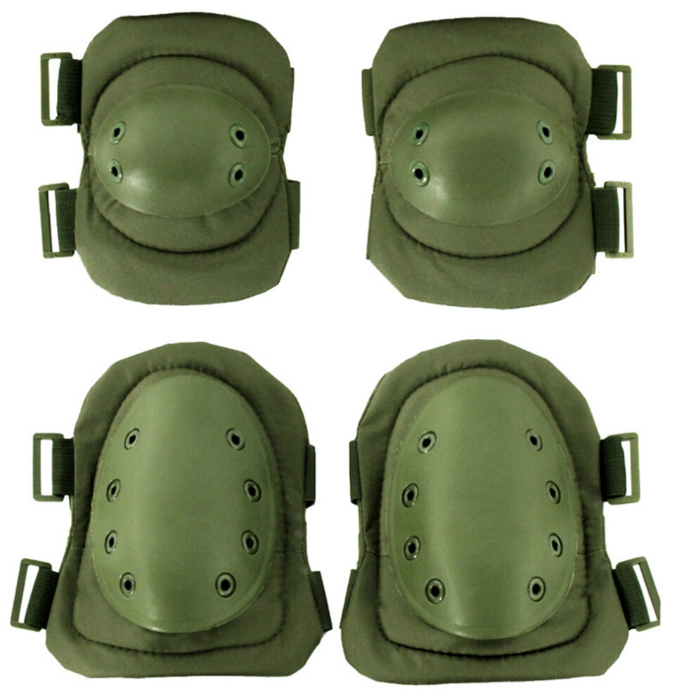 Tactical Protection Solution For Your Knees And Elbows, Military Tactical Knee Pad With Adjustable Straps And Shock Absorption For Combat Paintball Sk 9463374062578