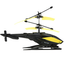 Stilfuldt design med fjernbetjening, indbygget gyroskopsensor der sikrer stabil flyvning, kollisionsbestandig legeringsskrog med livligt udseende.