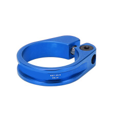 Aluminium Bike Seat Post Clamp, High Quality CNC Cutting 34.9mm Diameter for Road Bicycles, Quick Release Seatpost Tube Clip for Mountain Bikes, Road