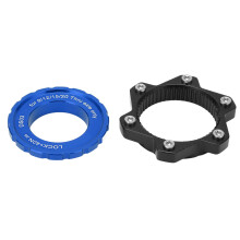 Center Lock Adapter For Mountain Bike, 6 Bolt Disc Brake Rotor Adapter Aluminum Alloy Material Durable Quality Easy Installation Front Or Rear Compati