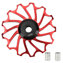 Ceramic Bearing Pulley for Bicycle Rear Derailleur Aluminum Alloy Material Gear Accessories Lightweight Design Smooth Riding Experience with Low Frict