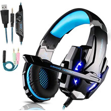 Casque de jeu professionnel pour PC, confort extrême grâce à ses oreillettes à mémoire de forme, compatible multiplateforme, caisson de basses