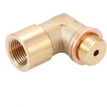 Ottone massiccio per veicoli, connettore ad angolo retto, gomito a 90 gradi, superficie satinata, spessore elevato, olio, carburante, gas,
