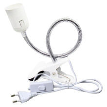 Schreibtischlampe mit Aluminiumdrahthals, Klemm- und Lochdesign, 360 verstellbare Lampe mit Ein-/Ausschalter für E26/E27-LED-Lampen, perfekt zum