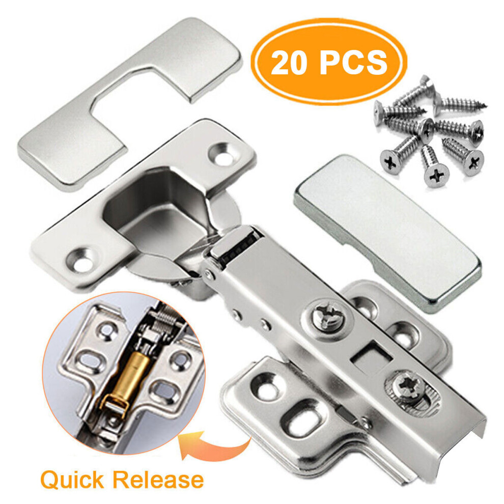 Cabinet Hinge, Designed For 18Mm Kitchen Cabinets, Frameless Soft-Closing Cabinet Hinges With Quiet And Safer Closing, Nickel-Plated Finish For Full 9169997182128