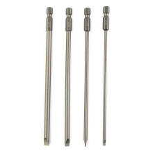4PCS 150mm Schlitzschraubendreher-Bits 1/4 Zoll Sechskantschaft Magnetischer Flachkopf Schlitzspitzen-Schraubendreher-Bits SL3.0 SL4.0 SL5.0 SL6.0