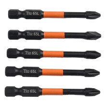 5PCS 65 mm magnetischer Chargenkopf PH2 Schlagschraubendreher Bit Kreuz hoher Härte Handbohrer Schraube Elektrische Schraubendreher Bits