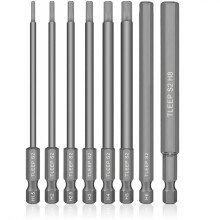 8pcs Hex Head Allen Wrench Drill Bits Set 100mm SAE Metric Allen Electric Hexagonal Bit Screwdriver Socket Bit Power Tool Parts