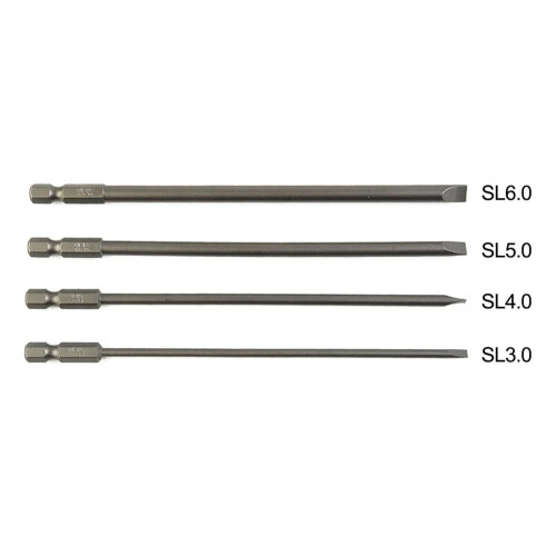 4PCS 150mm Τρυπάνι κατσαβιδιού με σχισμή 1/4 ίντσας Εξάγωνο στέλεχος Μαγνητ 1