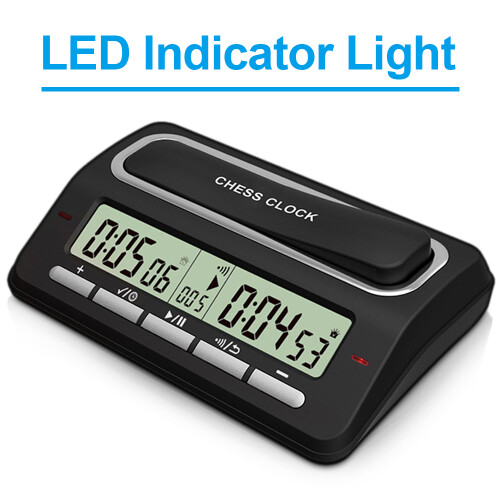 Minuterie électronique pour jeu d'échecs avec LED, 39 réglages préprogrammés, design numérique compact 2