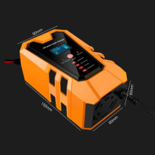 Chargeur de batterie de voiture à impulsion 12V 6A avec affichage numérique, Orange