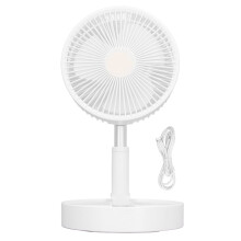 Portable Travel Fan, Folding Oscillating Design, Super Silent 4 Speeds with Natural Wind Mode, Adjustable Height Stand Fan for Home, Office, Camping,