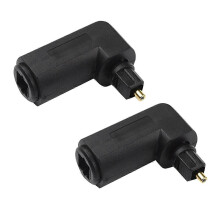 2 Stück Digitale Audio-Video-Kabel Digital Optische 90-Grad-Audio-Kabeladapter Male to Female Right A