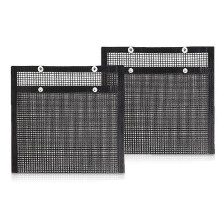 2er-Pack Wiederverwendbare BBQ-Mesh-Grilltaschen, Nichtklebende Wiederverwendbare BBQ-Mesh-Grilltaschen/Grillmatten für Fisch Ve