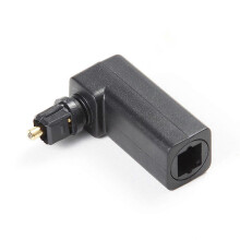 1 Stück Toslink 90-Grad-Optik Audio-Kabeladapter, männlich-weiß, rechtwinklig, 360 drehbar, PC TV DVD