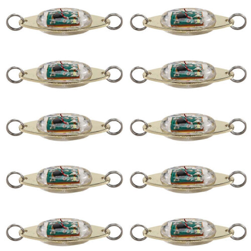 10 Stk LED Angelköder Angelspöne Unterwasserblinker Bass Heilbutt Blinker Trolling Deep Drop F 1