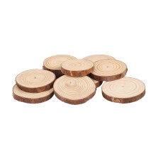 10 Stück natürliche runde Holzscheiben für Hochzeitszentrierstück Rinden-Tischdekoration