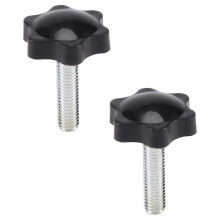 2 Stück M8 x 30mm männliches Gewinde 32mm Sternkopf-Klemmknopf