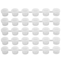 50 Streifen Leere Farbstreifen Farbbecher Tassen Klare Lagerung Farbbehälter Mini-Malbecher Tassen 3Ml