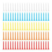 100 Stück Golftees 54 mm Kunststoff Mischfarben