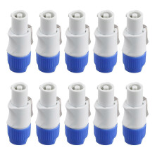 10 Stück 3-PIN Male Powercon-Stecker Signal-Eingangsbuchse für Strahllicht Bühnenlicht