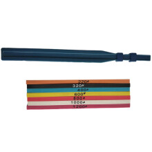 7Stk 100 x 4 x 1mm Faserfeinsteinzeug-Superkeramikfeinsteinzeug zum Formpolieren + 1Stk Halterung