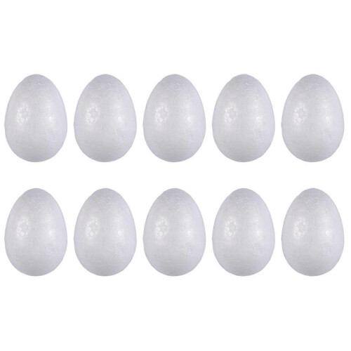 10 Eier 6 cm weiße Ostereier Zier-Ei zum Malen oder Kleben